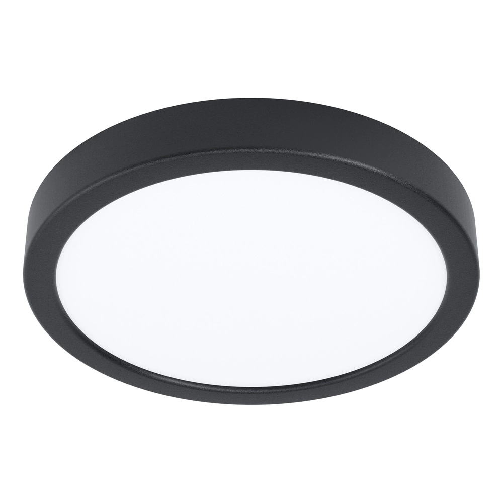 Led plafonnière Fueva 6 rond - zwart - Ø 21,1cm