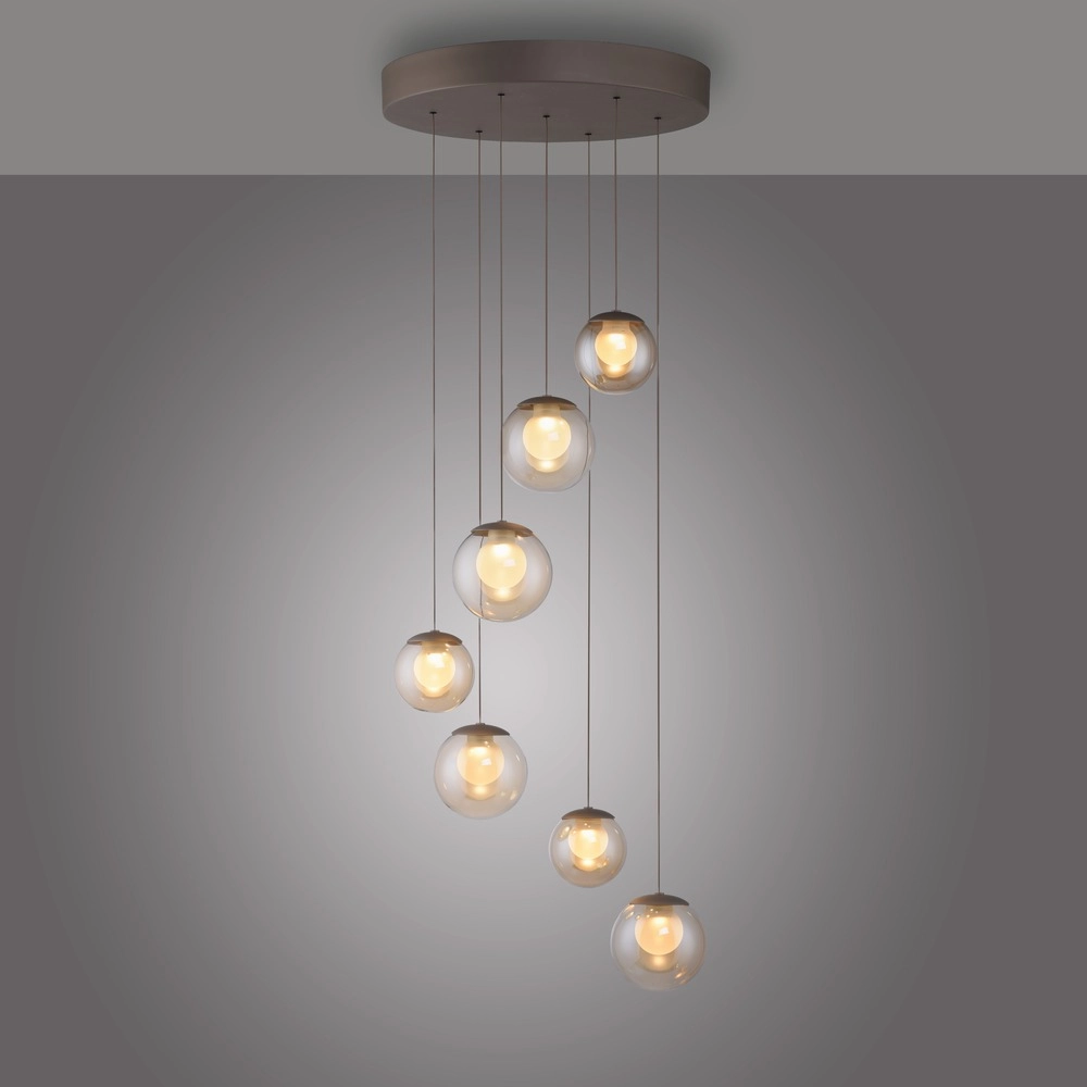 7-lichts hanglamp Pure Popup bronce Paul Neuhaus 4012248396681