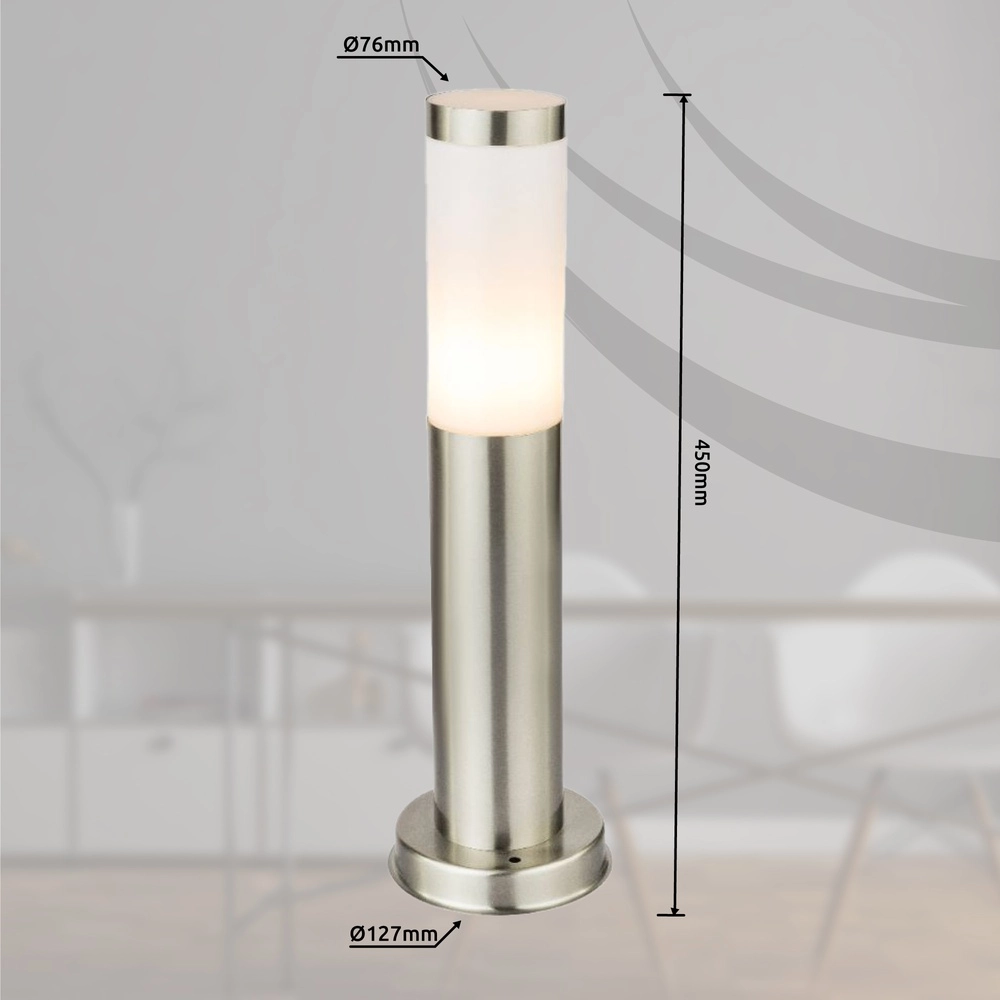 Tuinlamp Boston Led RVS met wit - 8,8W - 3000K Globo 9007371291328