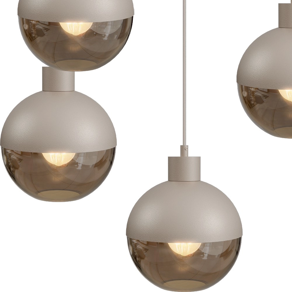 Design hanglamp Opera 5-lichts beige terra Ø 50cm Masterlight 8718121424262