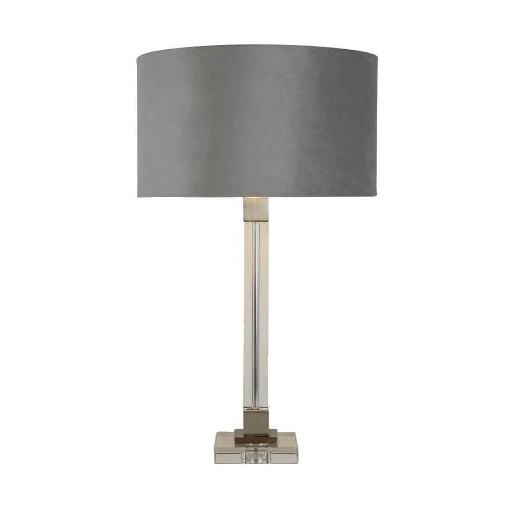 Design tafellamp Scarborough goud met grijze kap Design tafellamp Scarborough goud met grijze kap