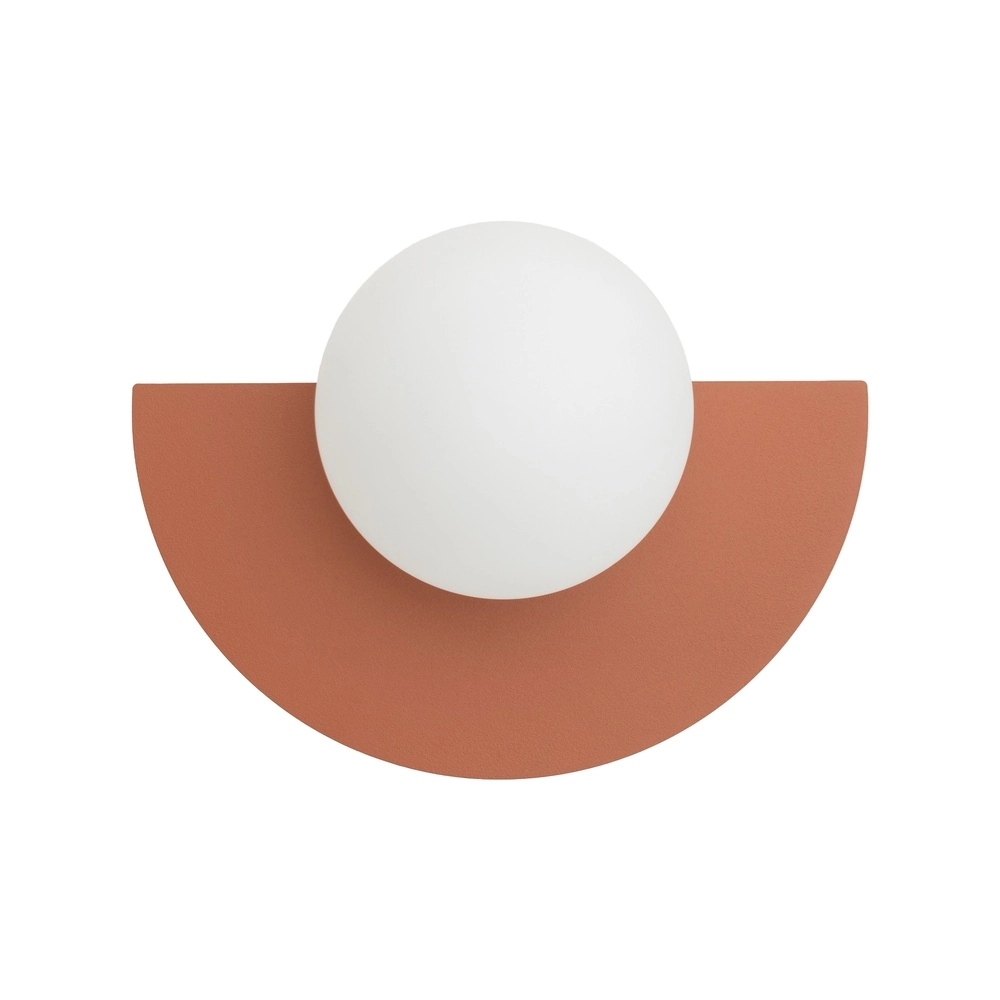 Wandlamp half Saturn terracotta