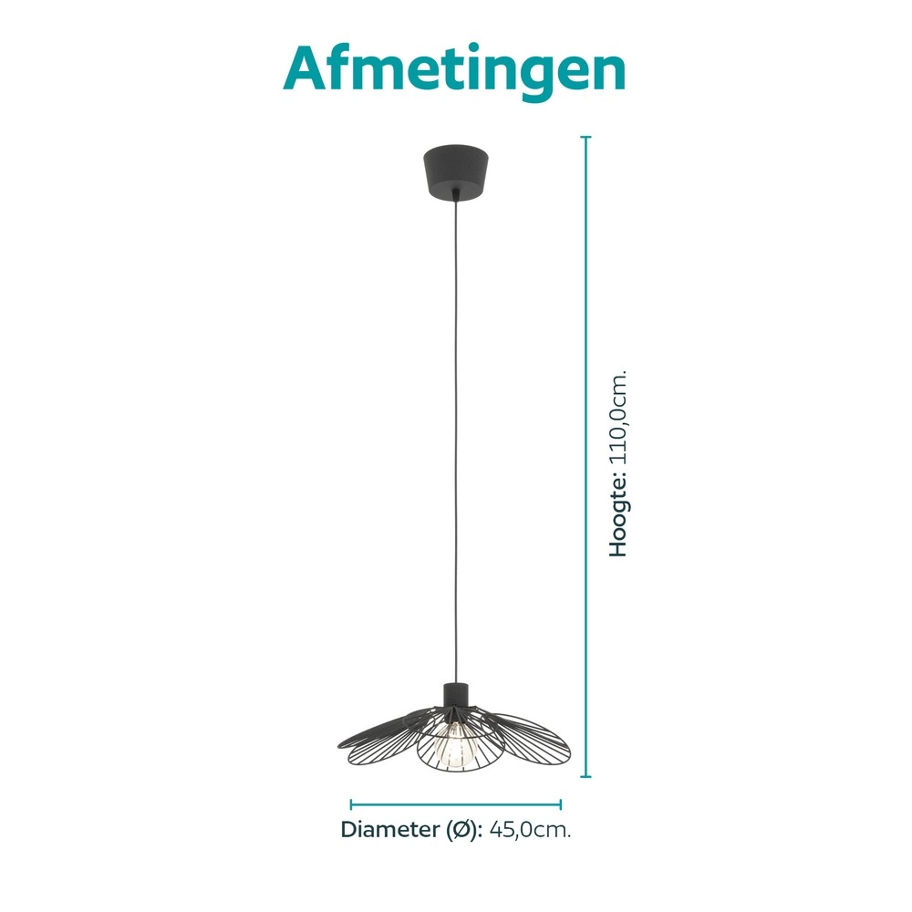Hanglamp Binacua zwart Ø 45cm Eglo 9008606405909