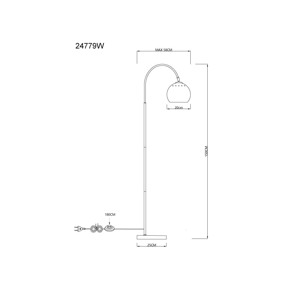 Design vloerlamp Benno wit Globo 9007371516933