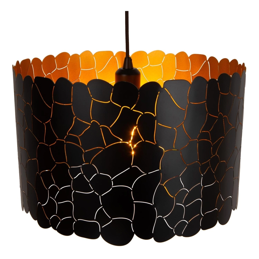 Hanglamp Almelo zwart met gouden binnenkant Ø 40cm Lucide 5411212211897