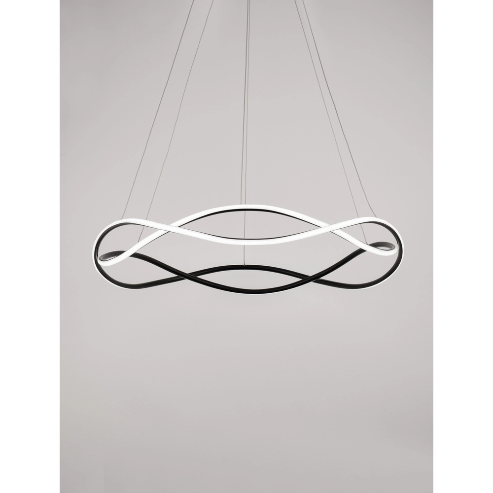 Design hanglamp Jinal zwart Ø 80cm