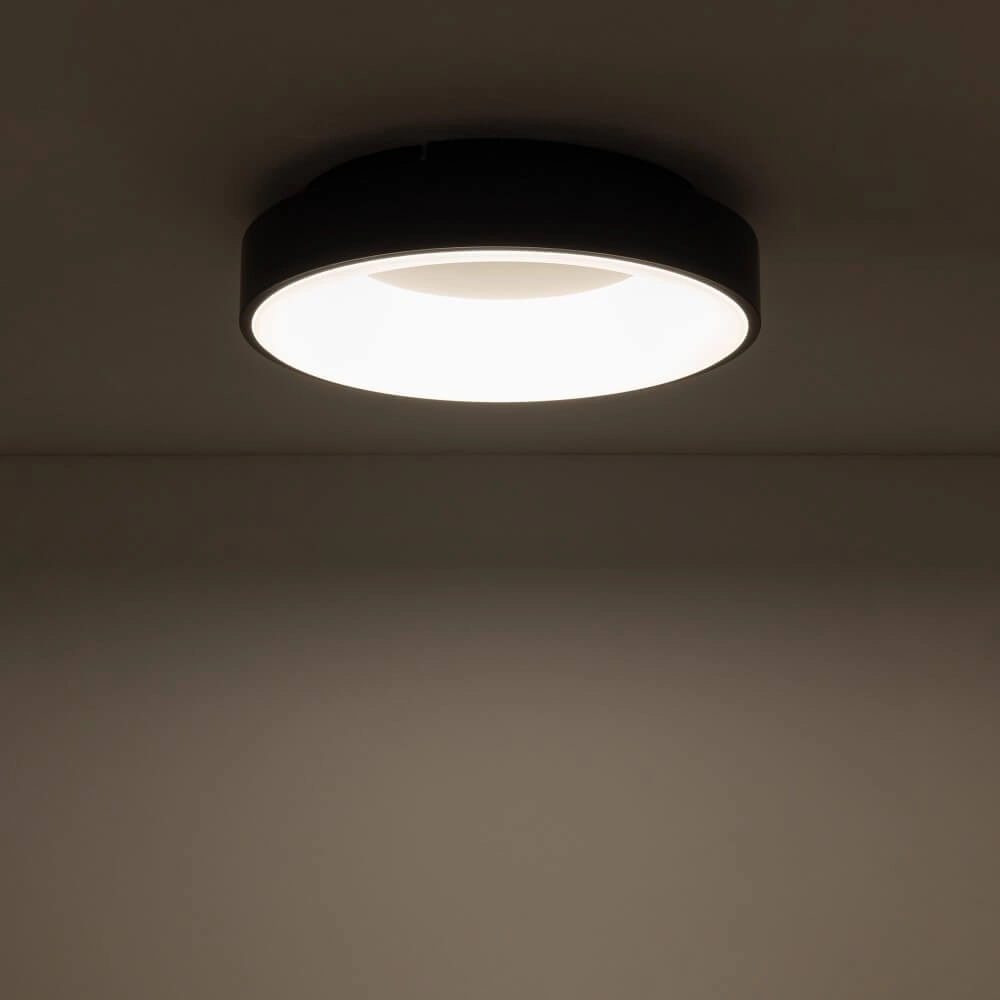 Ronde plafondlamp Nikki Round zwart Ø 38cm Lyora 5903139112062