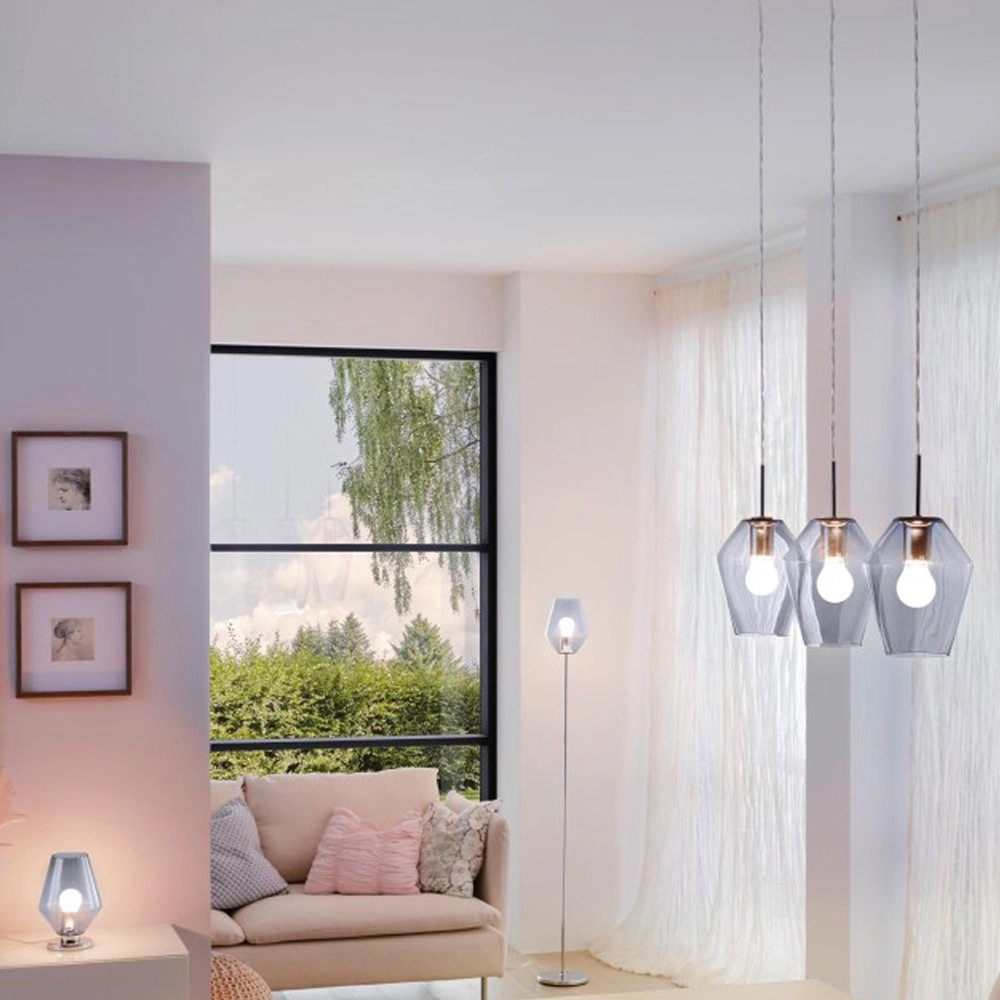 Hanglamp Murmillo chroom met smoke Eglo 9002759967734