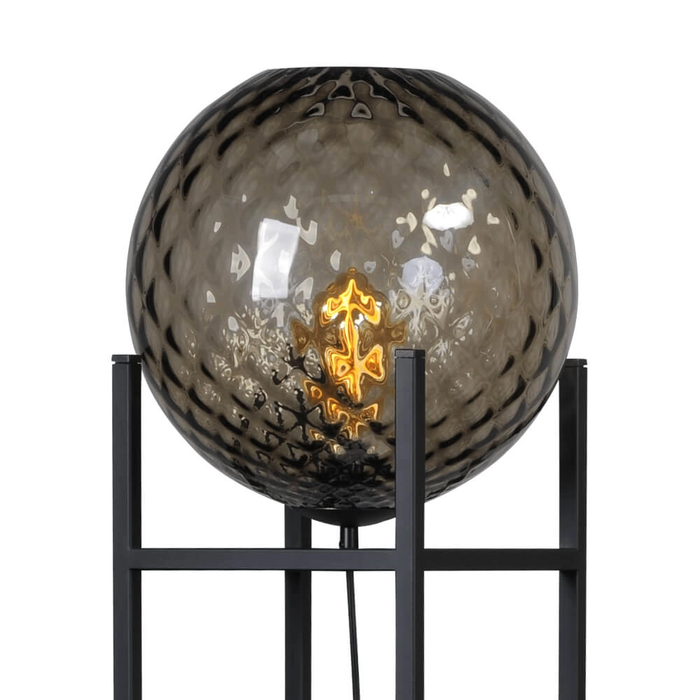 Vloerlamp Baloton met geribbeld glas Masterlight 8718121210841