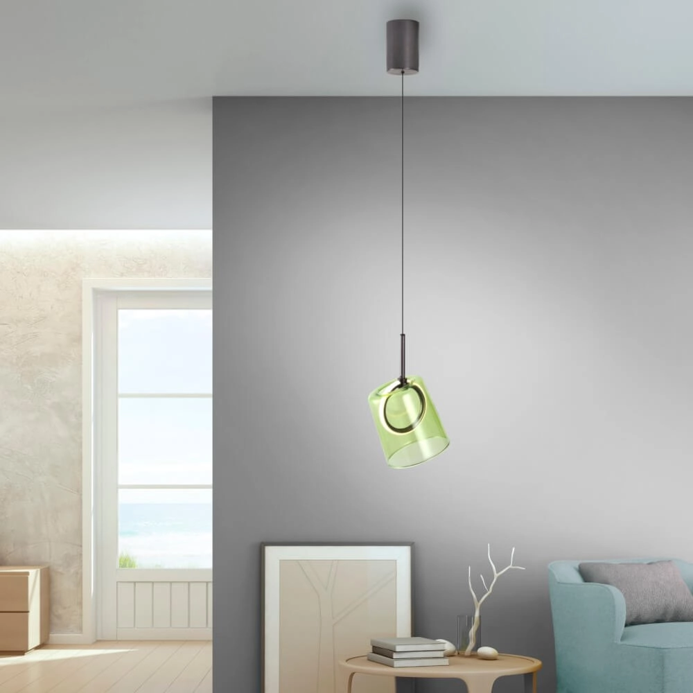 Hanglamp Zula groen Paul Neuhaus 4012248383605