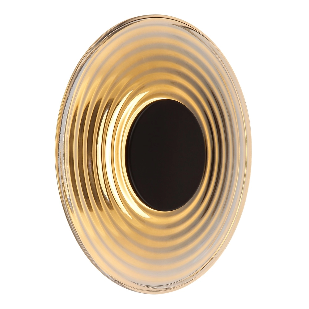 Gouden wandlamp Janell zwart