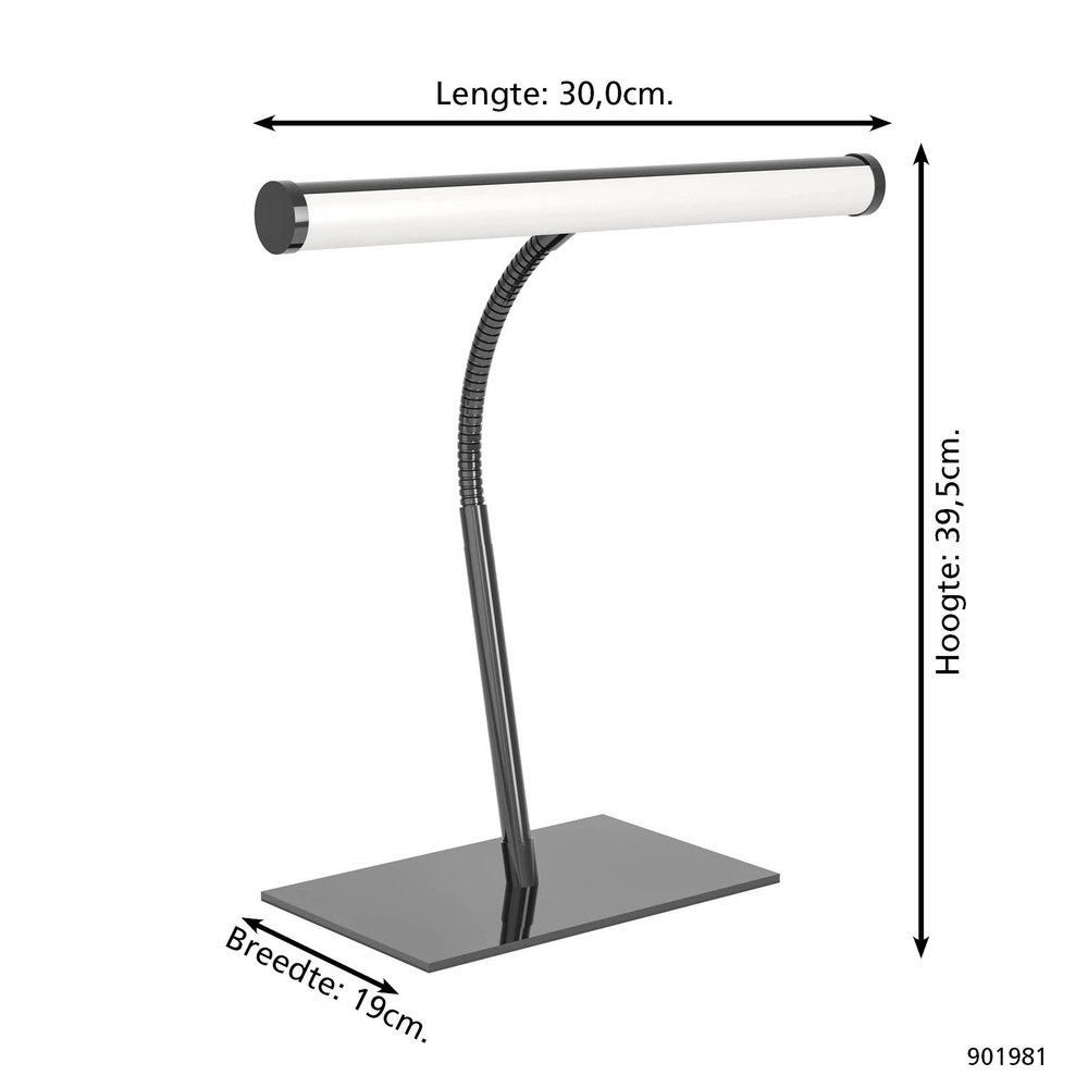 Bureaulamp Riccione nikkel mat Eglo 9008606357987