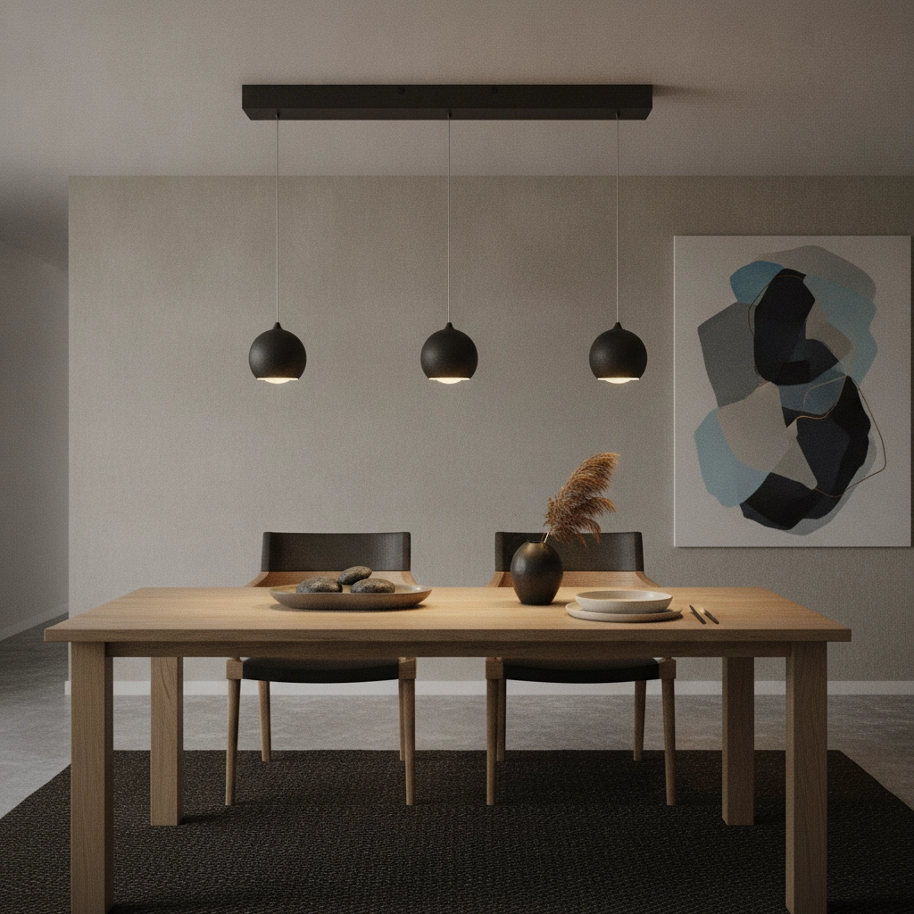 3-lichts hanglamp Denver zwart