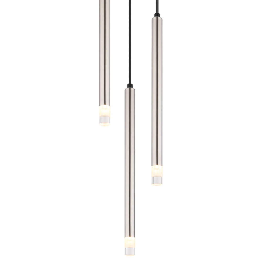Design hanglamp Ryan 3-lichts nikkel Globo 9007371484041