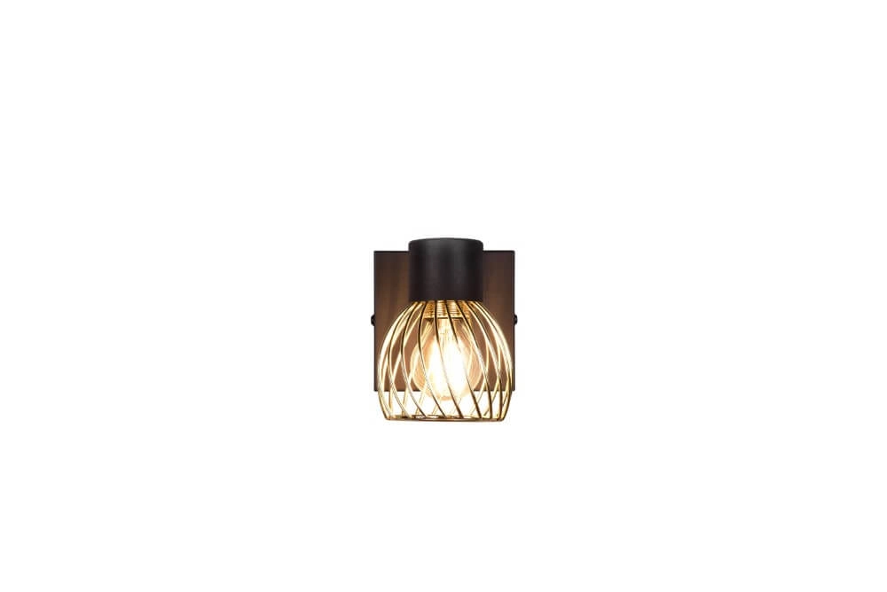 Design wandlamp Ardon zwart met goud Trio 4017807560886
