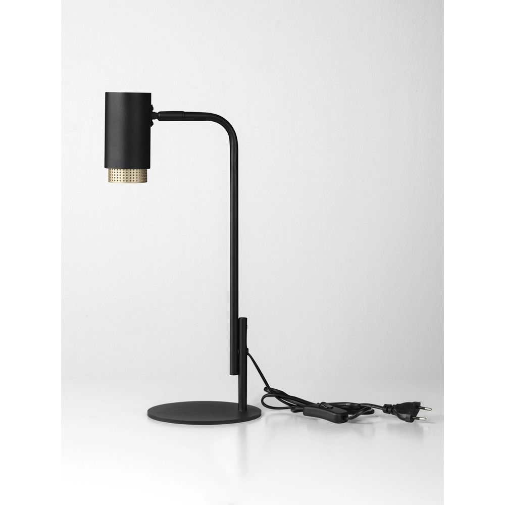 Bureaulamp Nessi zwart met goud Lyora 5212017475206