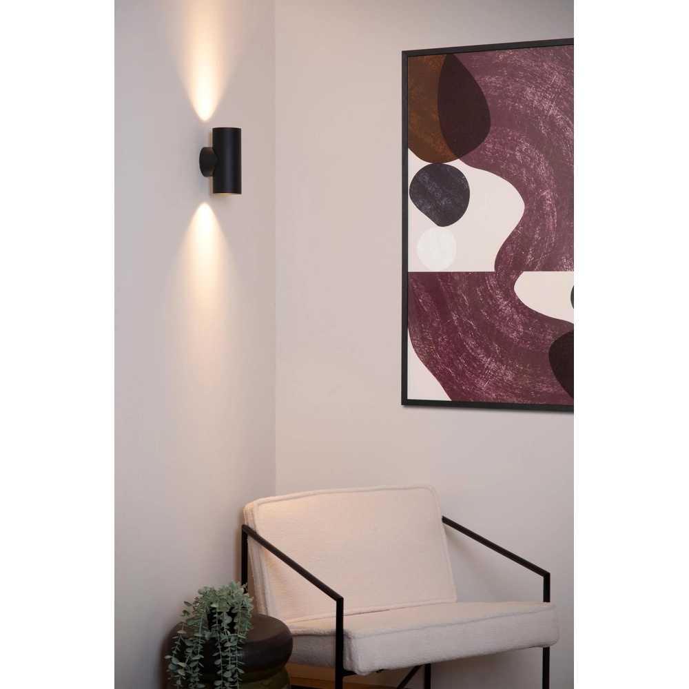 Wandspot Bondi up & down zwart Lucide 5411212093684