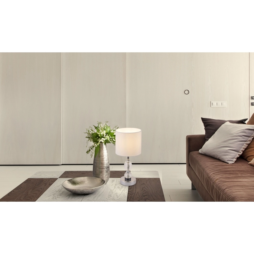 Klassieke schemerlamp Bronn chroom 47cm Globo 9007371382361