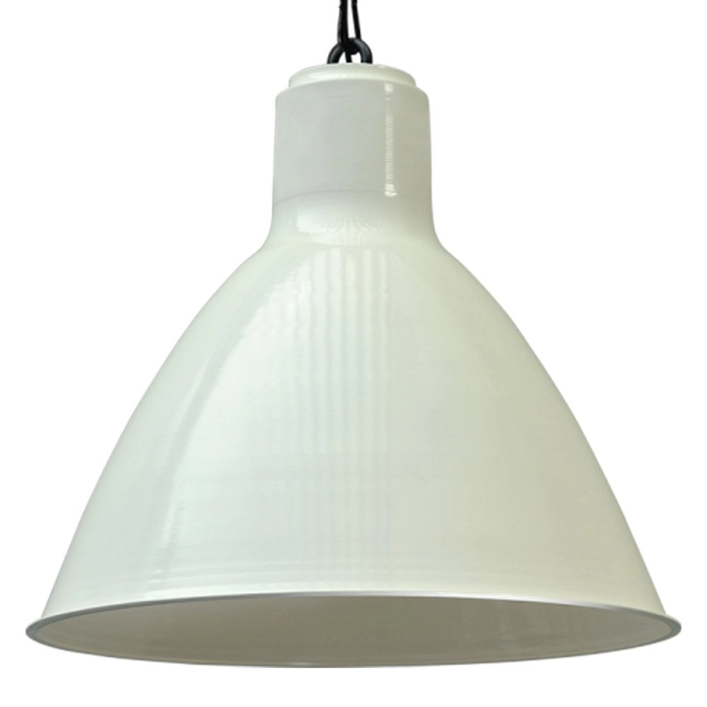 Retro industrie hanglamp Industria 58 wit met zwart Masterlight 8718121237480