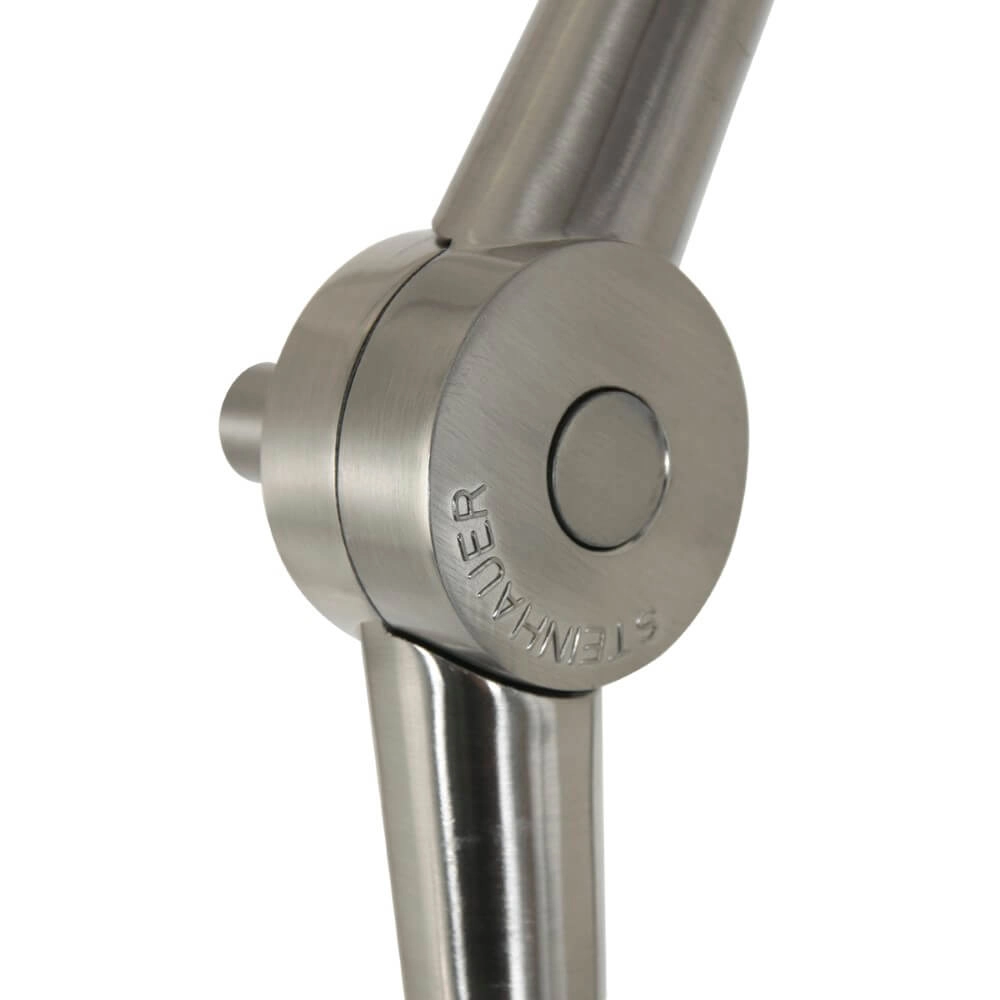 Vloer Leeslamp Prestige Chic RVS met 40cm groen velourse kap Steinhauer 8712746145731