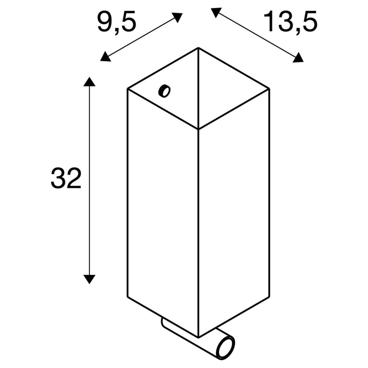 Slaapkamer wandlamp Quadrass zwart SLV 4024163235853