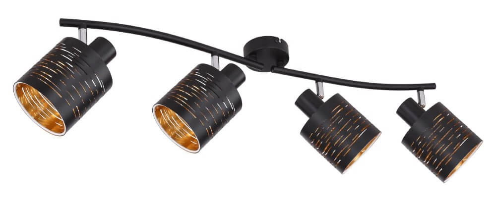 Plafondlamp zwart Tunno 4-lichts Globo 9007371398744