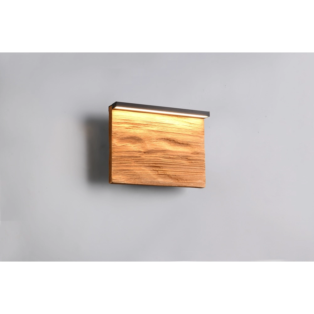 Design wandlamp Kalea zwart met hout 20cm Trio 4017807661385
