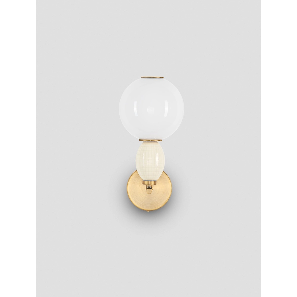 Wandlamp Obrie goud met wit Lyora 5212017484215
