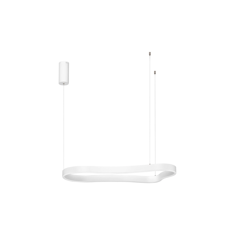 Natuurlijke vorm hanglamp Dussa wit 90cm Lyora 5212017463043