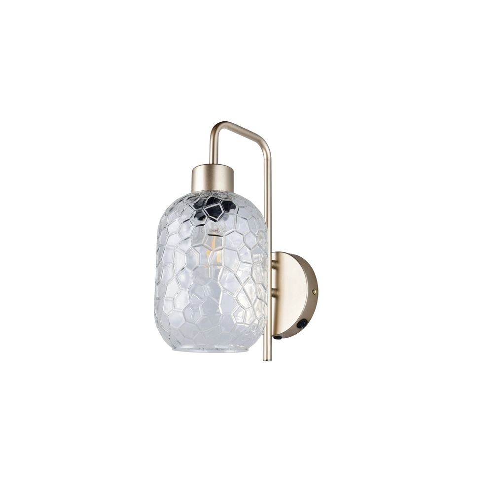 Wandlamp Emelie goud met smoke glas Trio 4017807702583