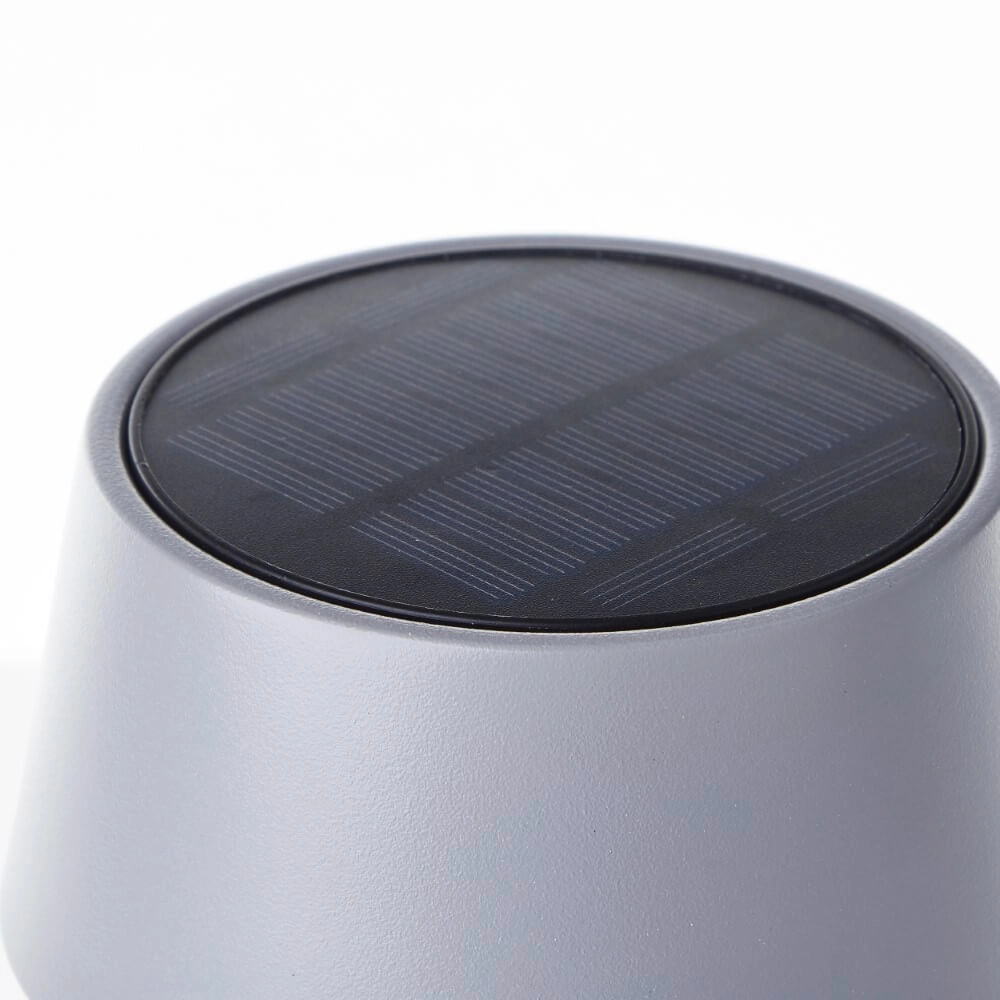 Grijze design tafellamp Picco op batterij Brilliant 4004353437724