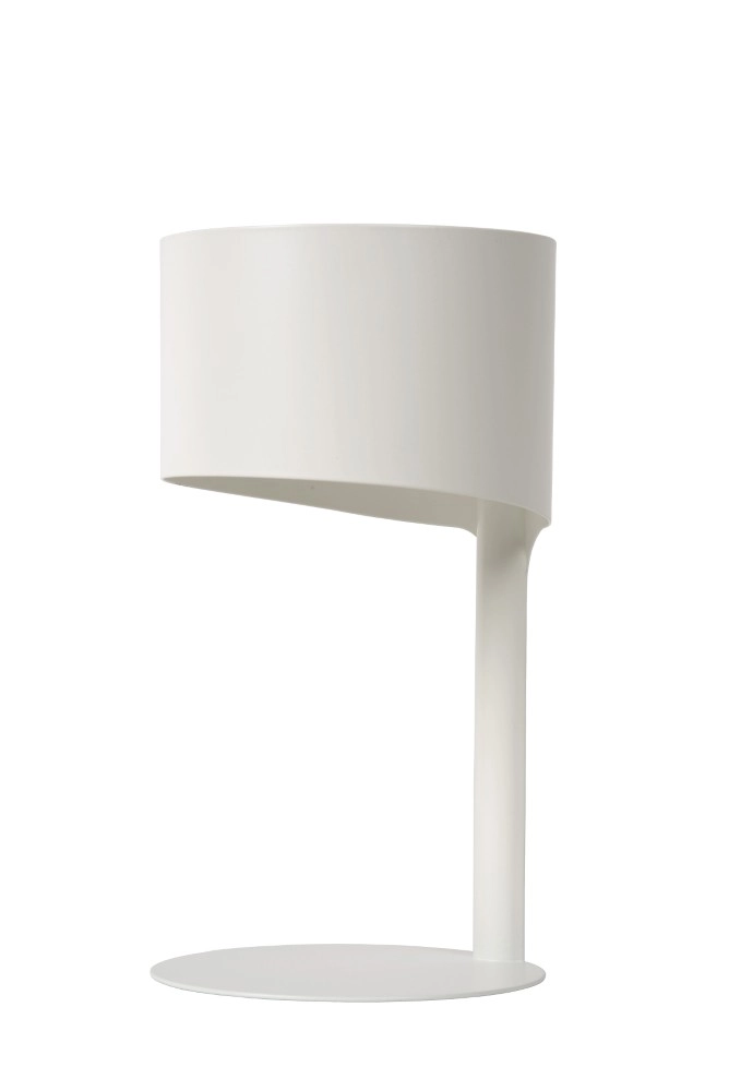 Strakke tafellamp Knulle Ø 15cm wit Lucide 5411212450715