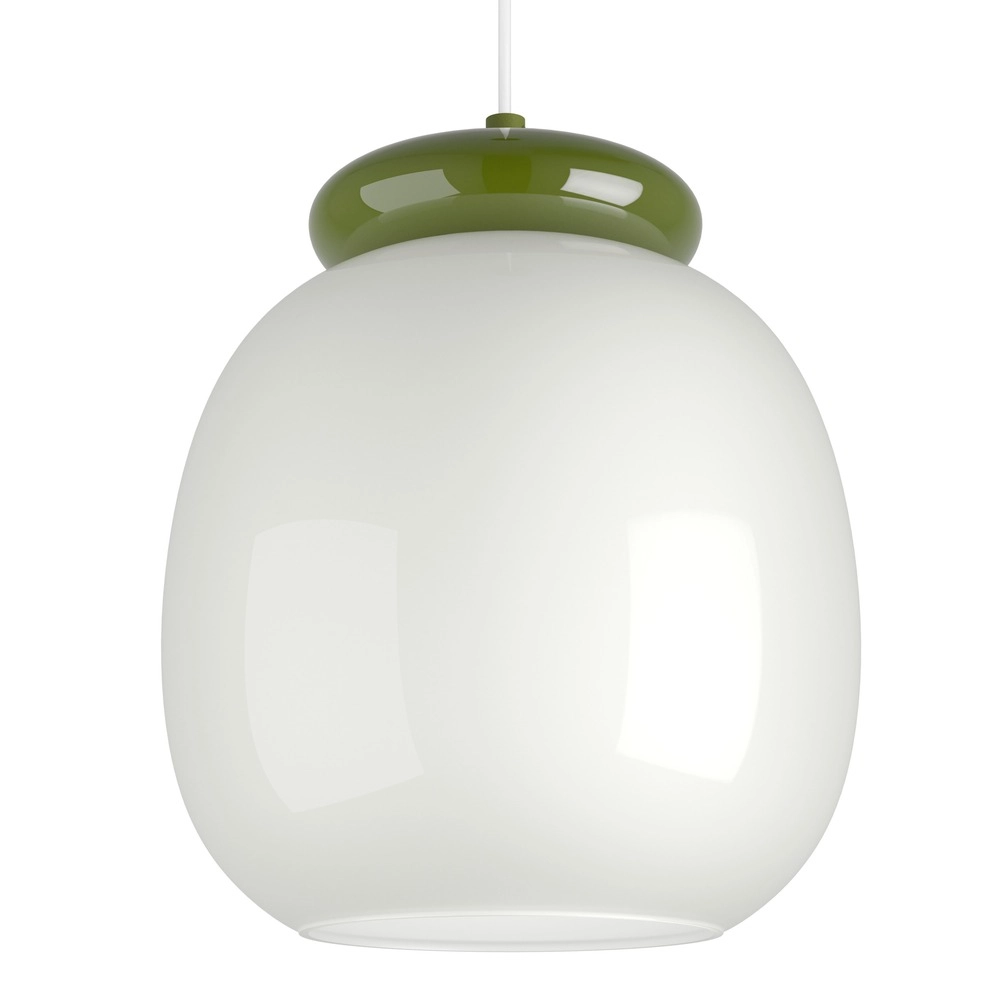 Design hanglamp Berardelli wit met groen Ø 23cm Eglo 9008606404919