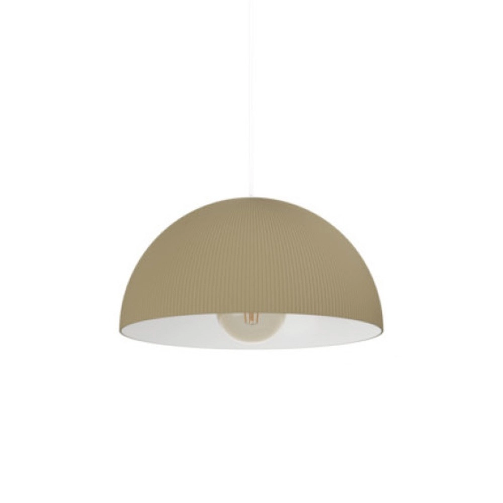 Design hanglamp Gaetano 2 zand bruin met wit Ø 30cm