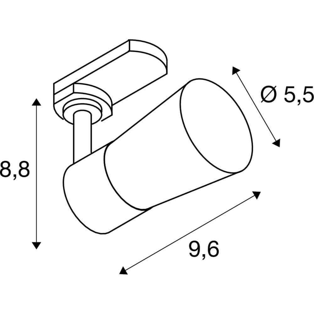 Railspot Puri 2.0 Cone zwart-goud 3-fase SLV 4024163294560