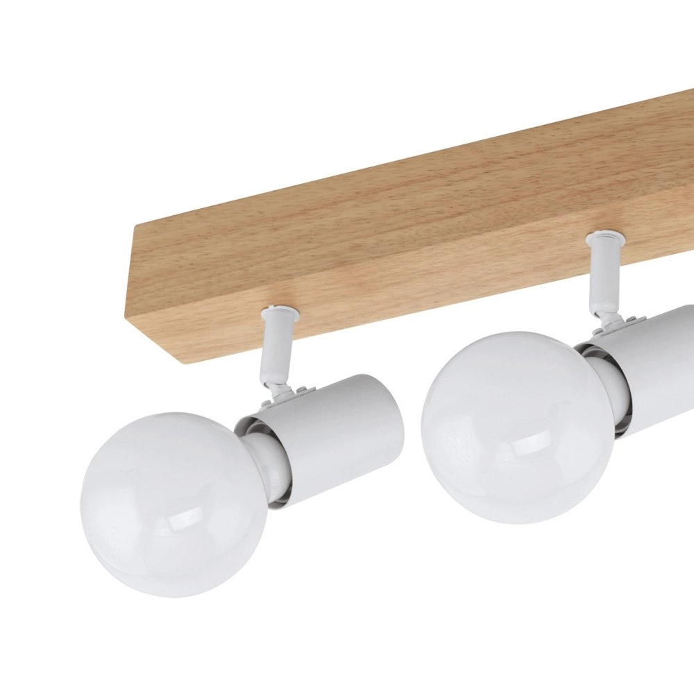 Plafondspot Townshend 3 4-lichts houtbruin met wit Eglo 9002759994853