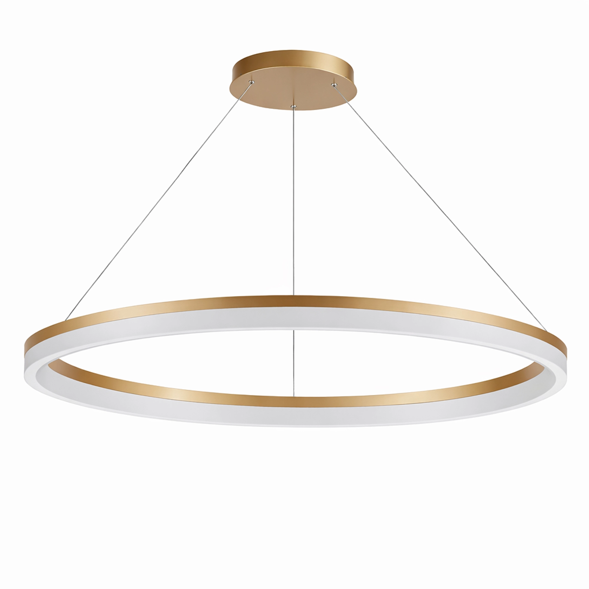 Strakke hanglamp Ara Ø 150cm goud Lyora 5053423316062