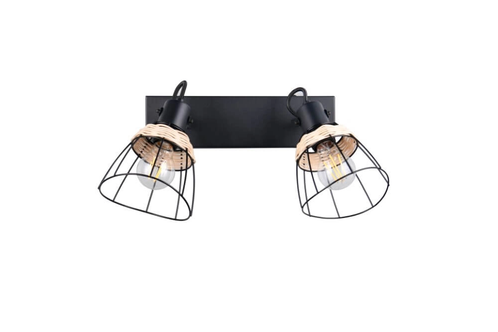 Zwarte plafondlamp Jerome design 2-lichts Trio 4017807637700
