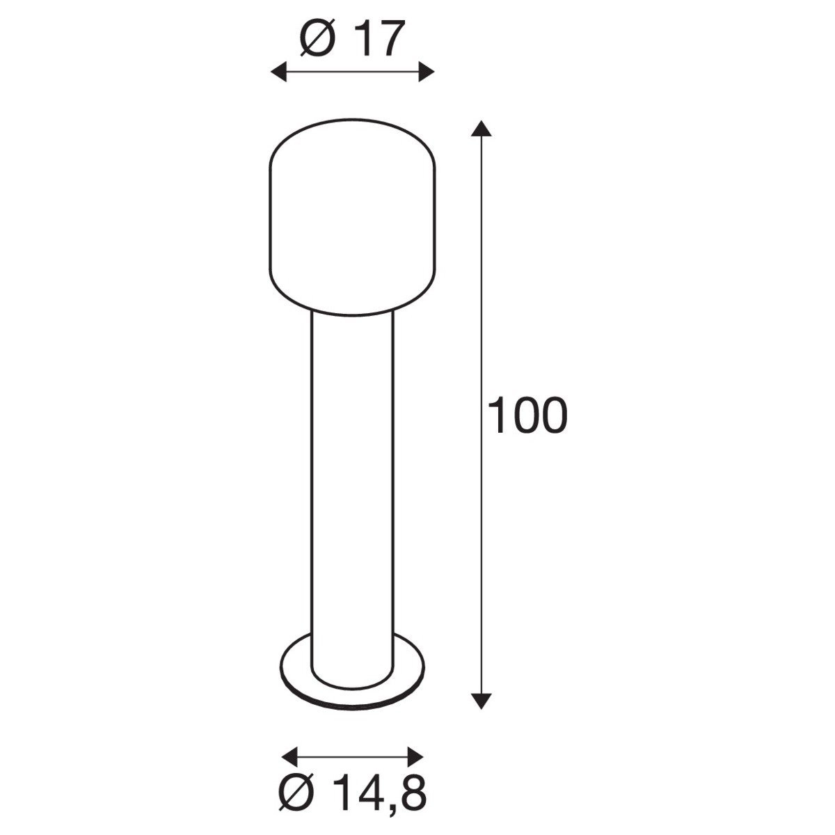 Design staande buitenlamp Ovalisk 100cm antraciet SLV 4024163248310