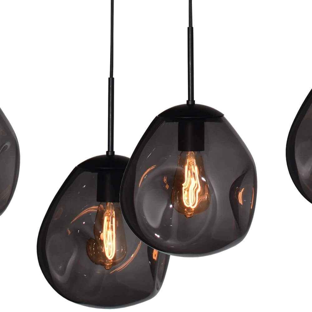 Hanglamp Lava 6x smoke glas Ø 24cm Masterlight 8718121286242