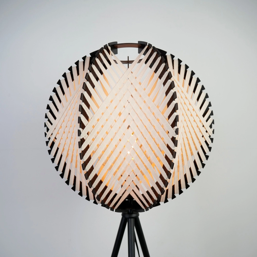 Vloerlamp Waverton zwart met crème textiel Eglo 9002759440091