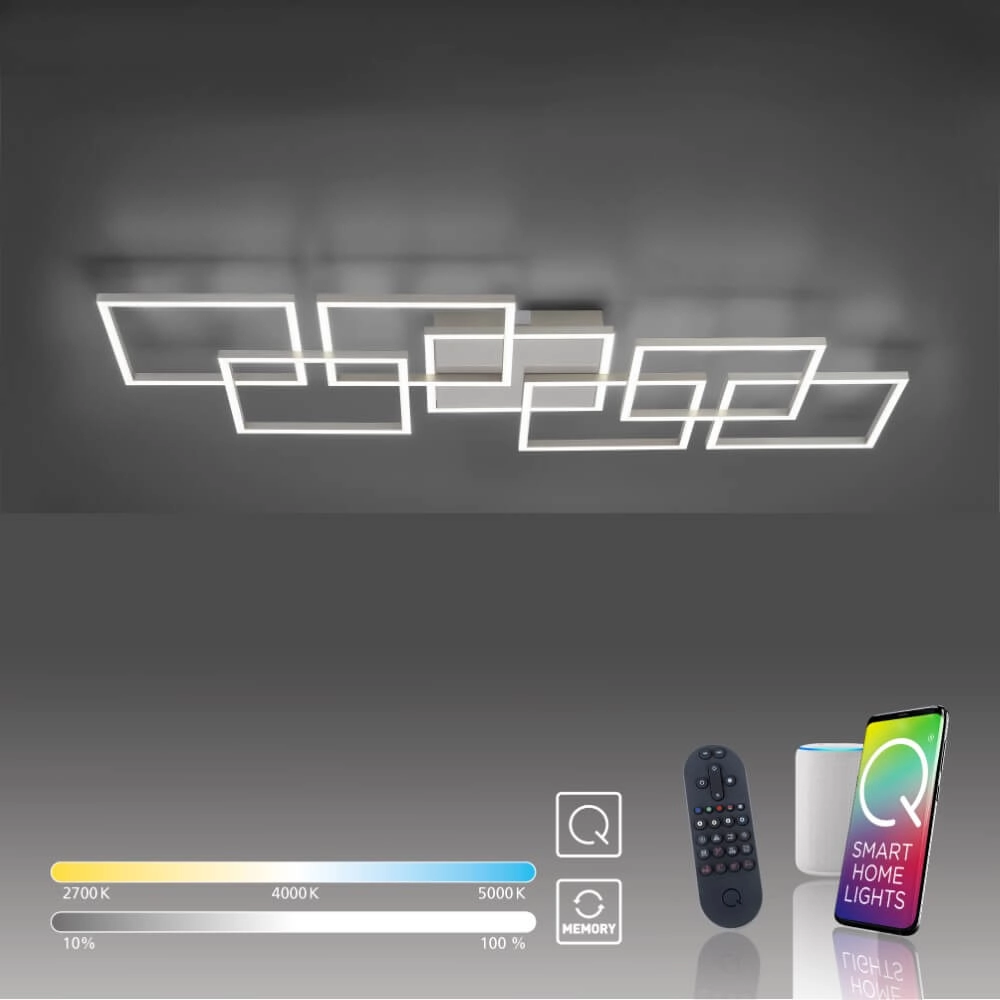 Moderne plafondlamp Q-Inigo rechthoekig Paul Neuhaus 4012248358092