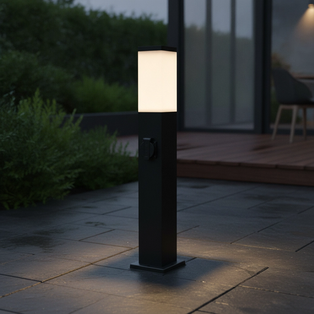 Tuinlamp met stopcontact Havana 60cm - zwart