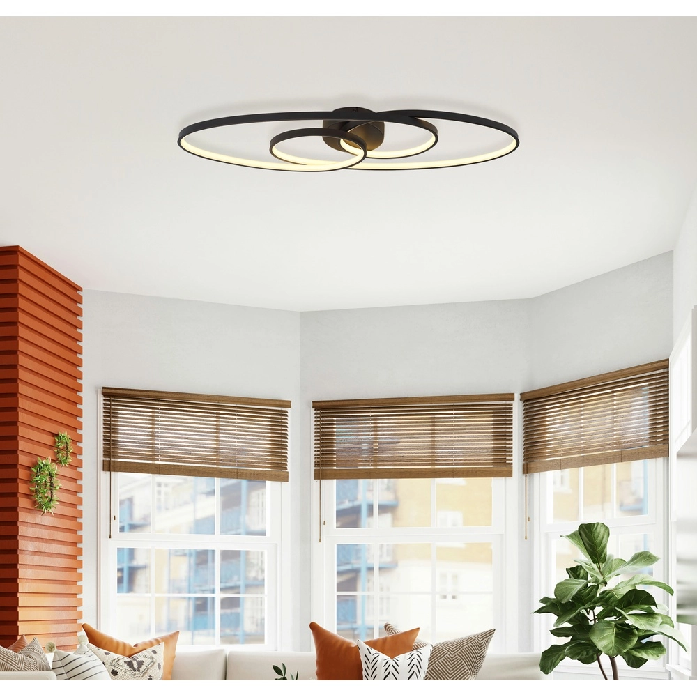 Design plafondlamp Spira zwart Globo 9007371569465