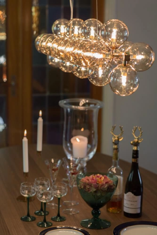 Hanglamp Splendor amber glas 124cm By Rydéns 7391741009616