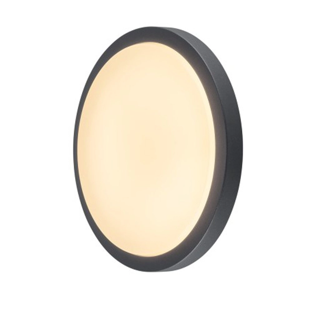 Ronde verandalamp Ainos met bewegingssensor antraciet SLV 4024163167215