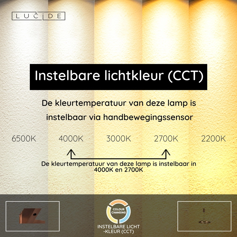 Strakke led hanglamp Applause roodkoper - Ø 60cm Premium by Lucide 5411212221834