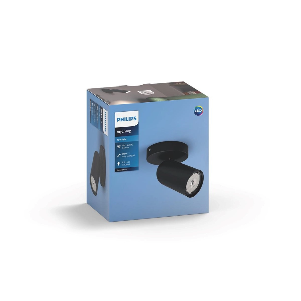 Spotlamp Pongee zwart Philips 8718696164785