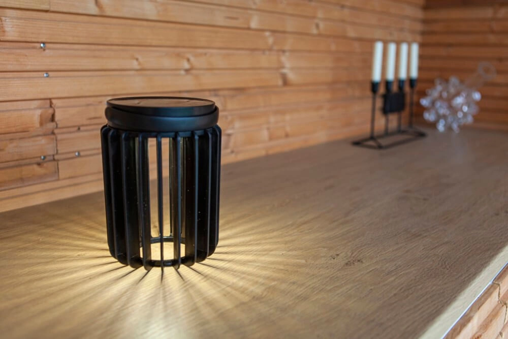 Solar tafellampje Kozy zwart Lutec 6939412089133