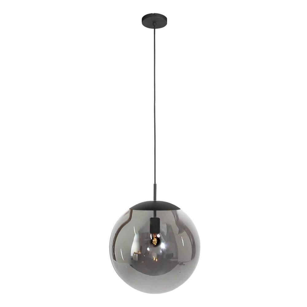 Hanglamp Bollique zwart met smoke glas Steinhauer 8712746177558